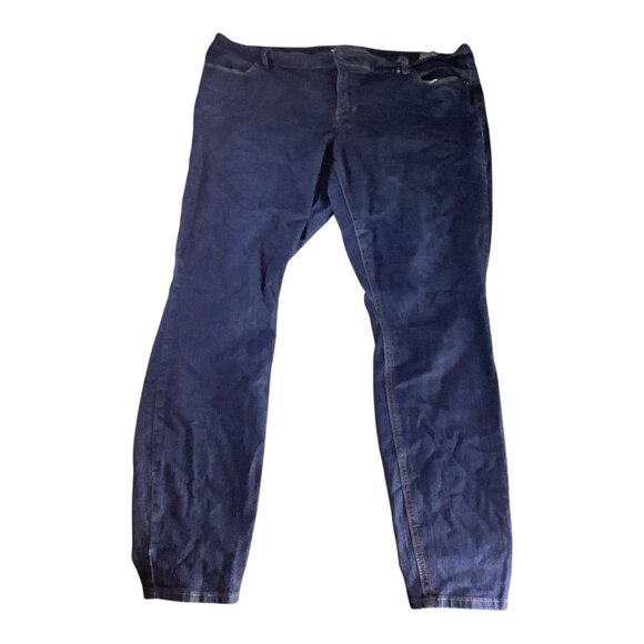 Old Navy Women’s Super Skinny Jeans Denim Size 20 Plus Long Blue Cotton Blend - Picture 1 of 16